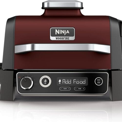 Ninja Woodfire Electric BBQ Grill & Smoker, 7-in-1 Outdoor Grill & Air Fryer, Roast, Bake, Dehydrate, Uses Woodfire Pellets